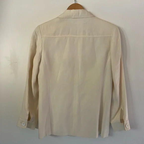 TALBOTS WOMEN IRISH LINEN CREAM JACKET - Picture 6 of 16